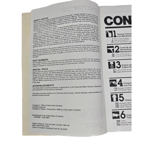 Chilton 1963-1983 Corvette Repair Manual Tune Up Automotive #6843 Vette Chevy - Picture 7 of 8